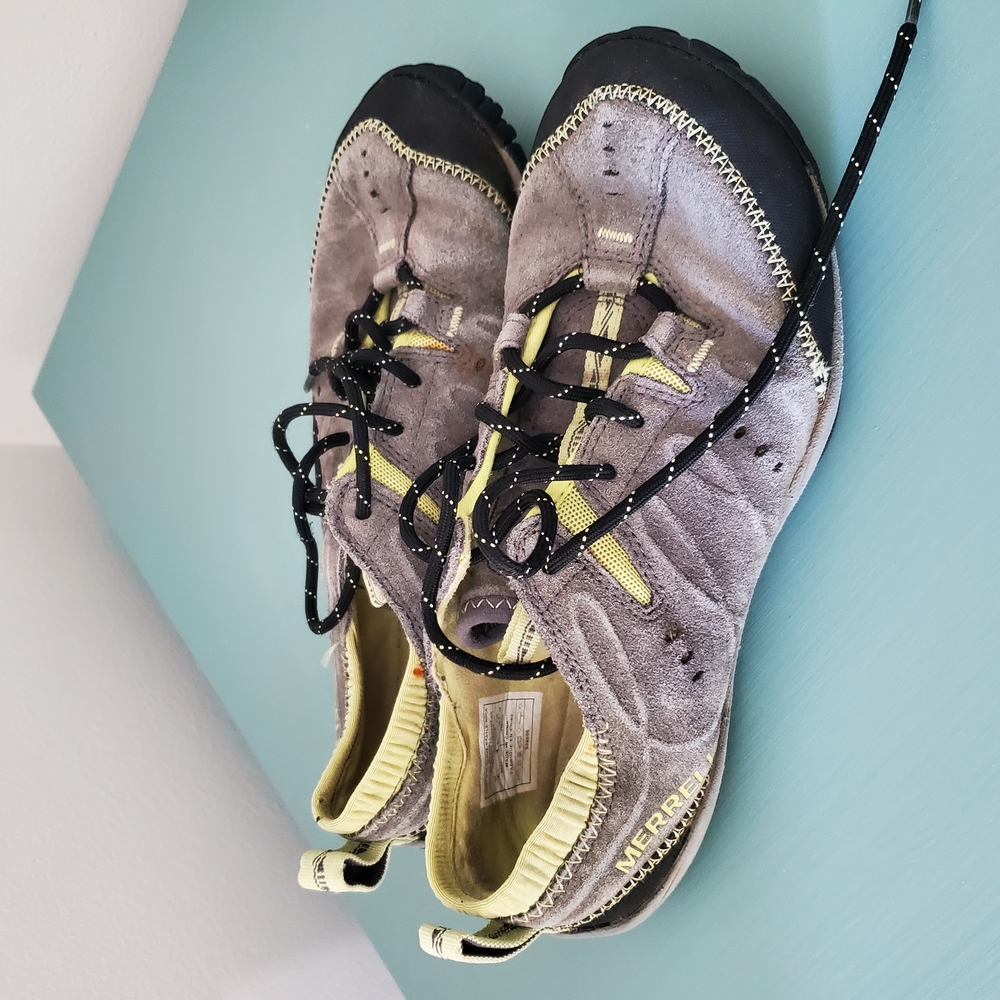 Merrell Barefoot Gray and Yellow Sneakers